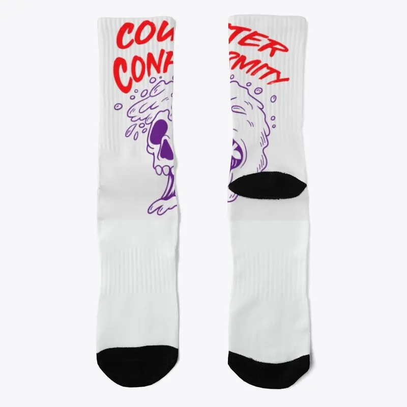 Wave Skull Socks